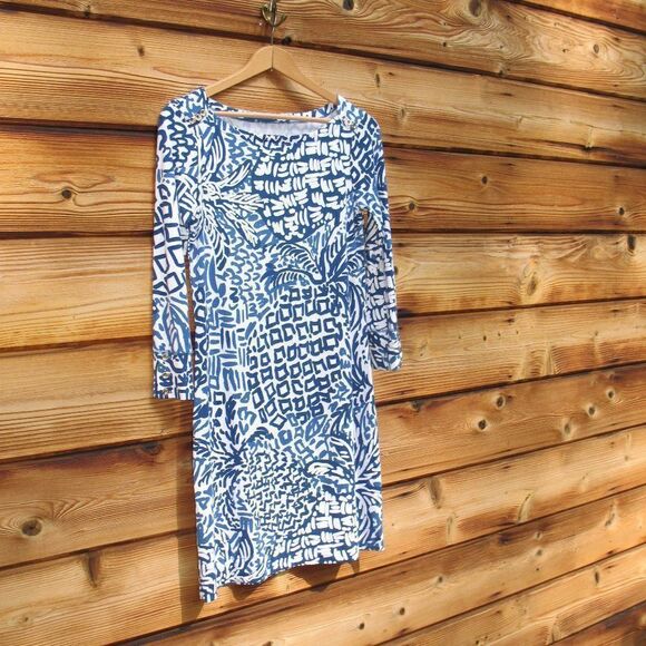 Lilly Pulitzer Geometric Pineapple Print Blue Sophie Indigo Home Slice - Picture 3 of 8